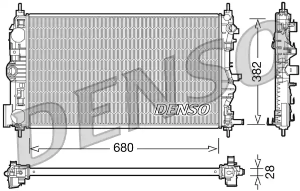 Радиатор системы охлаждения DENSO DRM15005