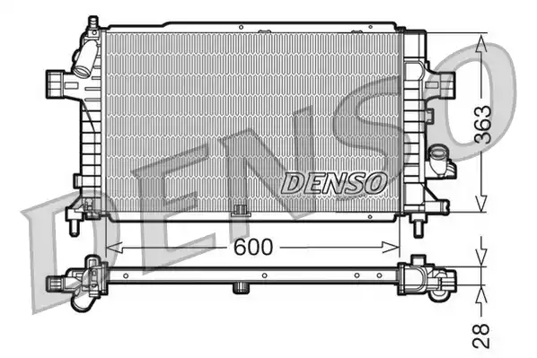 Радиатор охлаждение двигателя DENSO DRM20102