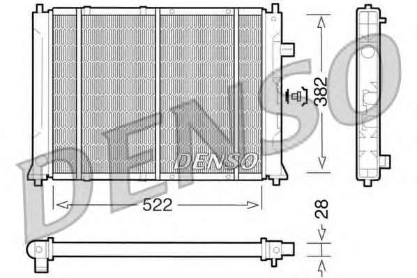 Радиатор охлаждение двигателя DENSO DRM24014