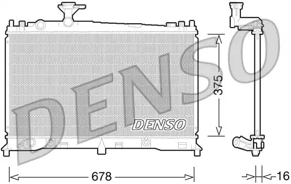 Радиатор системы охлаждения DENSO DRM44027