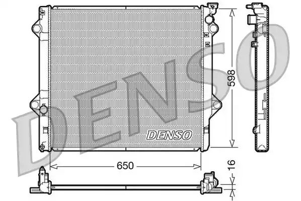 Радиатор охлаждения двигателя DENSO DRM50048