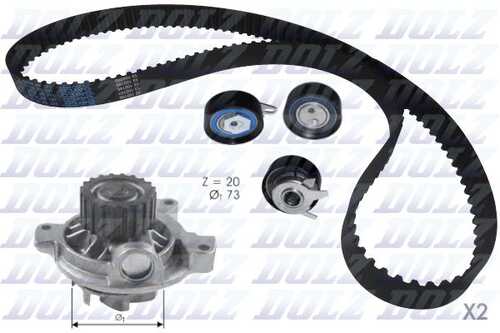 Комплект грм (с помпой) DOLZ KD052