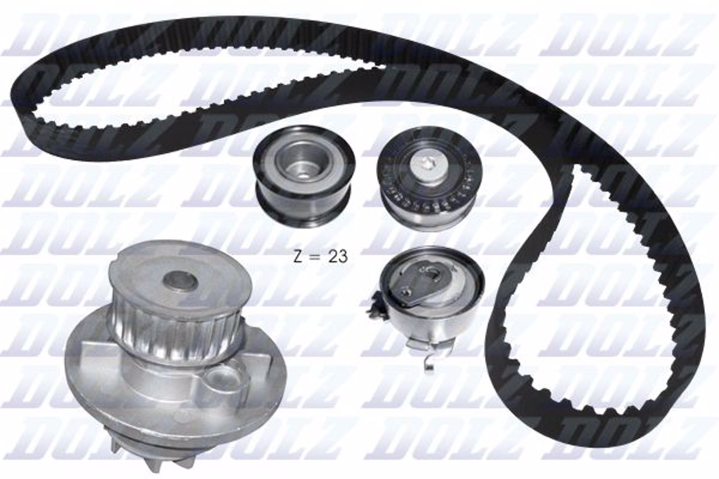 Комплект грм с водяным насосом DOLZ KD132