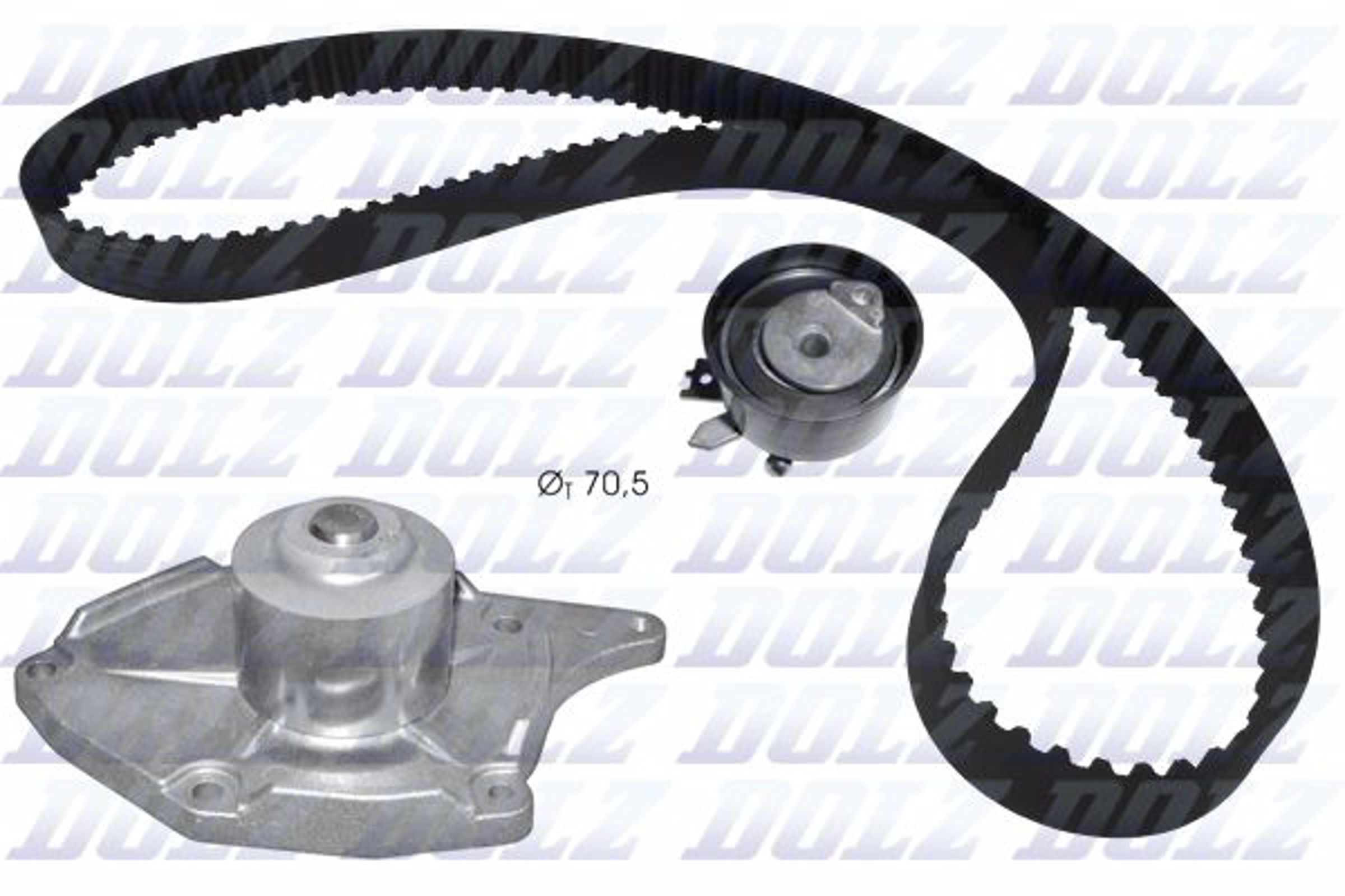 Комплект грм с водяным насосом DOLZ KD133