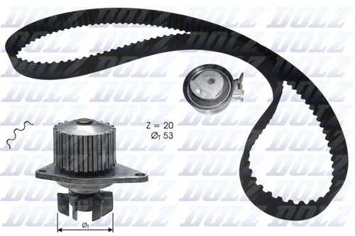 Комплект грм с водяным насосом DOLZ KD134