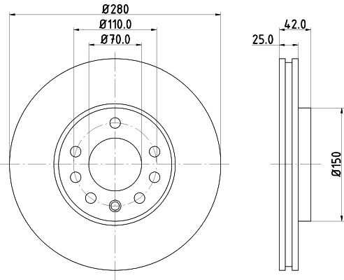 Диск тормозной DON PCD10152