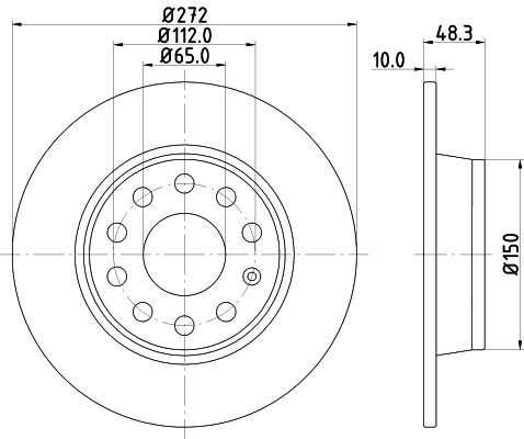Диск тормозной DON PCD10162