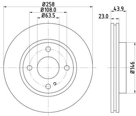 Диск тормозной DON PCD10372