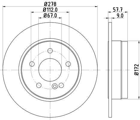 Диск тормозной DON PCD11102