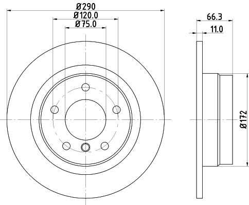 Диск тормозной DON PCD11582