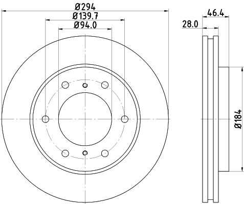 Диск тормозной DON PCD12192