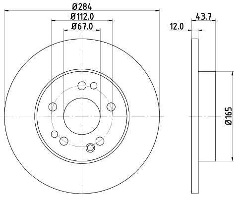 Диск тормозной DON PCD12772