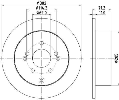 Диск тормозной DON PCD13712