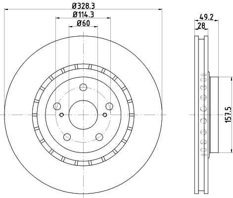 Диск тормозной DON PCD14622