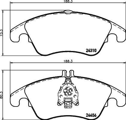 Колодки тормозные дисковые DON PCP1043