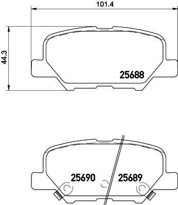 Комплект колодок для дисковых тормозов DON PCP1135