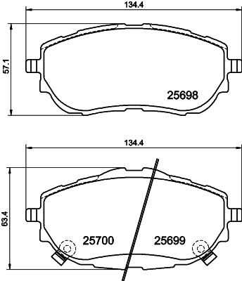 Комплект колодок для дисковых тормозов DON PCP1227