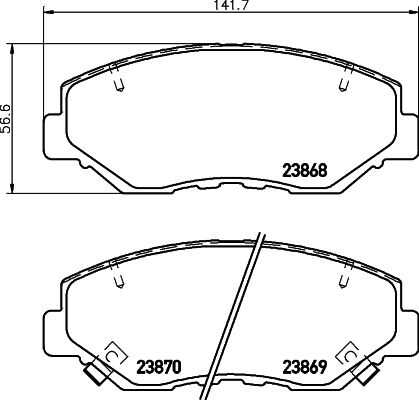 Комплект колодок для дисковых тормозов DON PCP1296