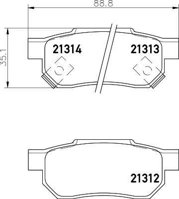 Комплект колодок для дисковых тормозов DON PCP1337