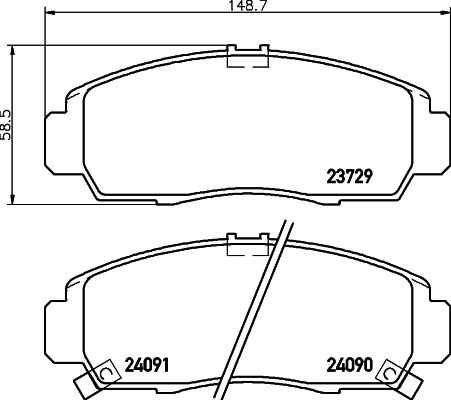 Комплект колодок для дисковых тормозов DON PCP1384