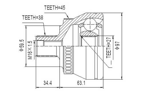 Комплект шруса DYNAMATRIX-KOREA DCV803019
