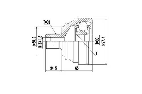 Комплект шруса DYNAMATRIX-KOREA DCV861003