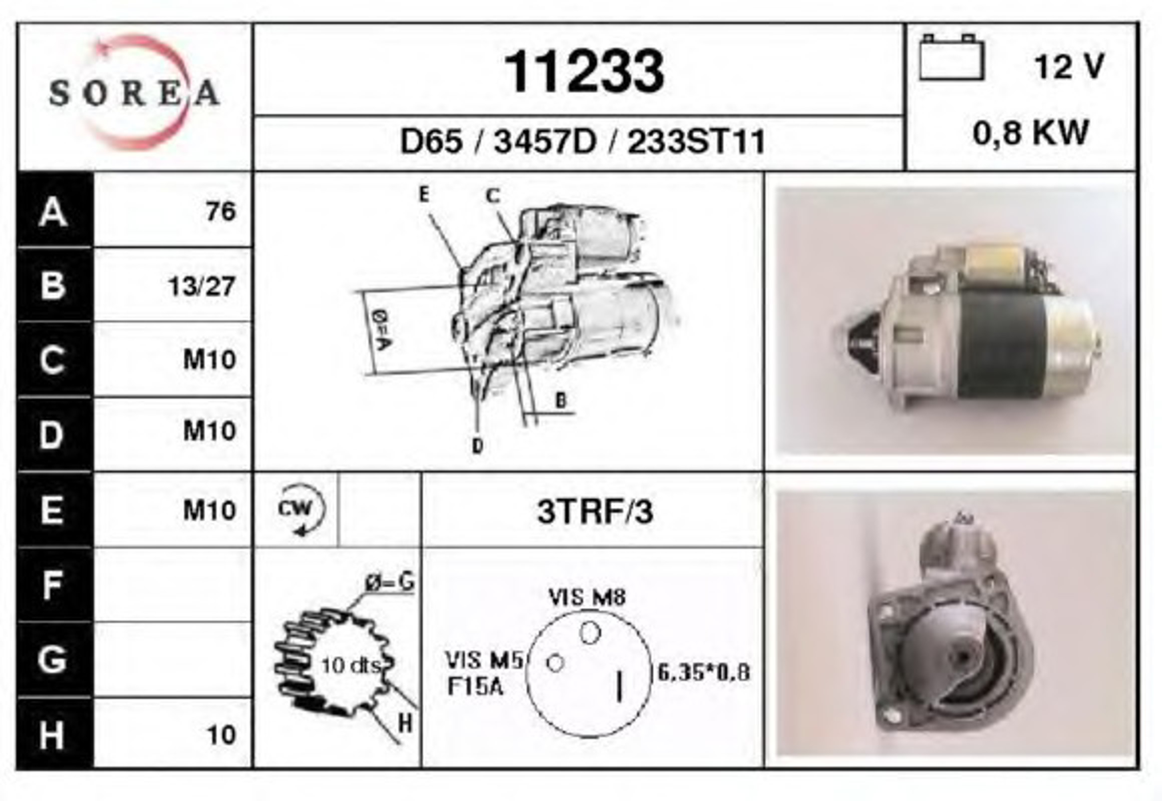 Стартер EAI 11233