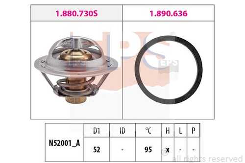 Термостат nissan qashqai renault laguna/megane 2.0 07 заменяет EPS 1.880.730