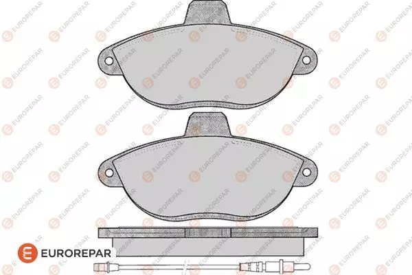 Колодки тормозные дисковые EUROREPAR 1617250580