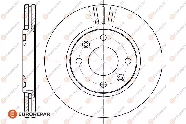 Диск тормозной EUROREPAR 1618860680