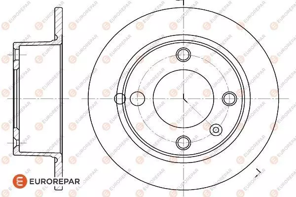 Диск тормозной EUROREPAR 1618860880