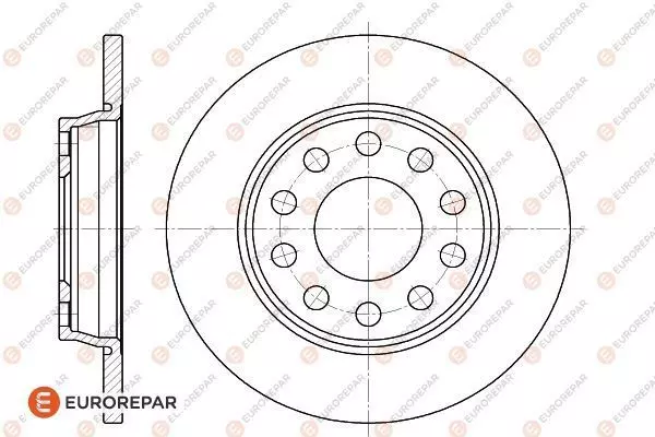 Диск тормозной EUROREPAR 1618866080