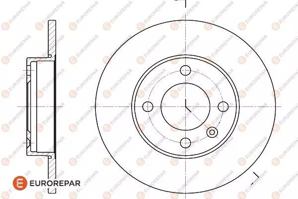 Диск тормозной EUROREPAR 1618867180