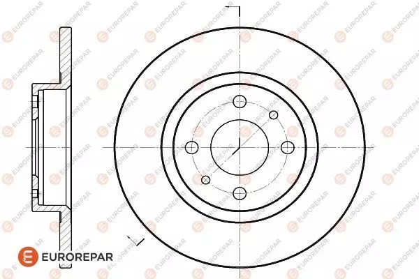 Диск тормозной EUROREPAR 1618867380