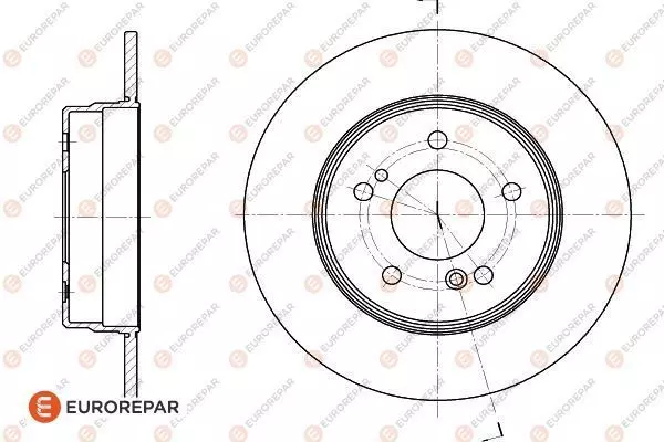 Тормозной диск EUROREPAR 1618875080