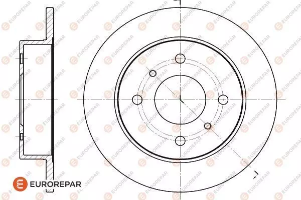 Диск тормозной EUROREPAR 1618875480