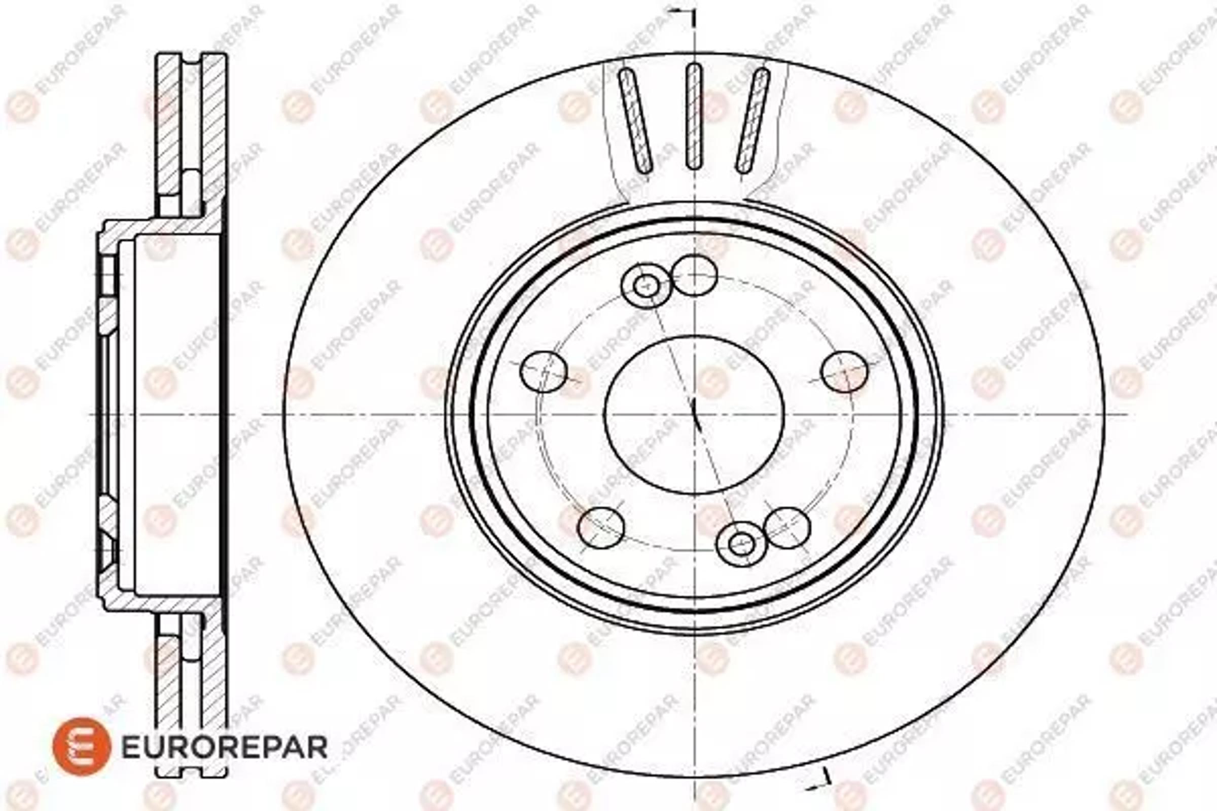 Диск тормозной EUROREPAR 1618878080