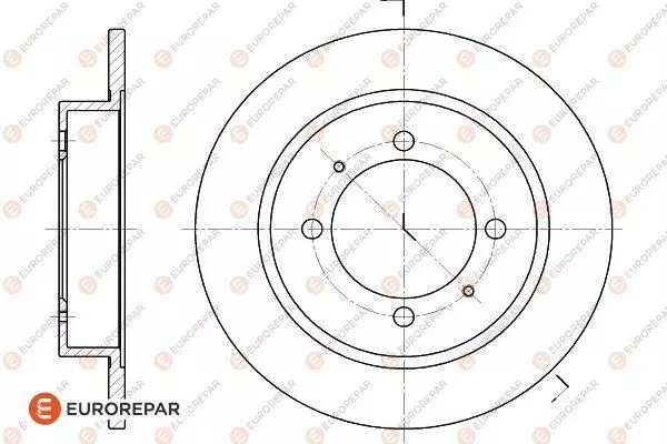 Диск тормозной EUROREPAR 1618878880
