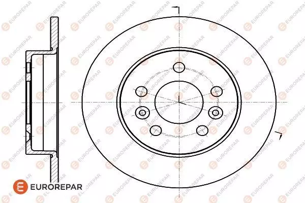 Диск тормозной EUROREPAR 1618880580