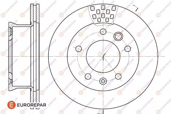 Тормозной диск EUROREPAR 1618882380