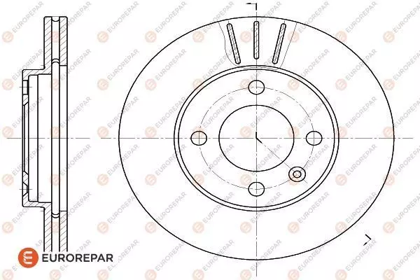 Диск тормозной EUROREPAR 1618884580