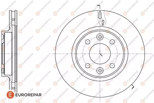 Диск тормозной EUROREPAR 1623828180