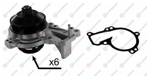 Насос водяной citroen c-elysee 1.2 vti 72 2012 EUROREPAR 1635181780