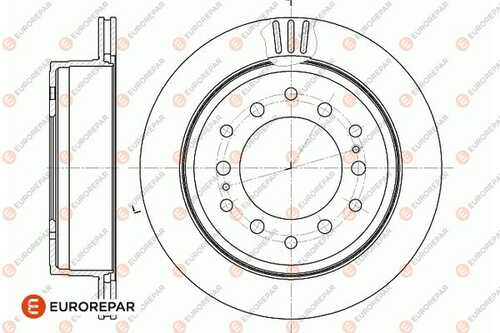 Диск тормозной lexus gx ( j12 ) 470 (uzj120) 01 toyota land cruiser j70/j80 4.2d 90 rear d312mm EUROREPAR 1667852880