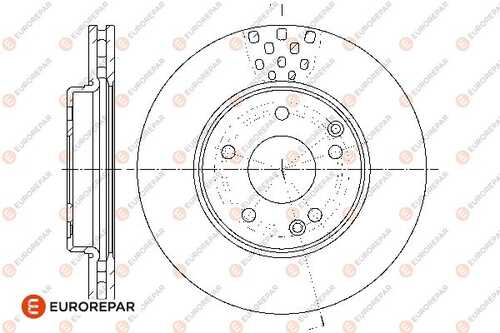 Диск тормозной mercedes-benz c-class (w202) c 200 93 front EUROREPAR 1667854780