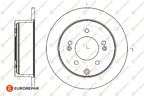 Диск тормозной kia cerato ii (td) 1.6 09 rear d262 x 10 EUROREPAR 1667871780