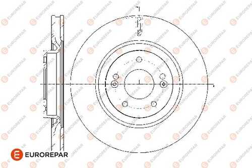 Диск тормозной hyundai i40 cw 1.6-2.0 gdi 1.7 crdi 11 front d320 x 28 EUROREPAR 1676012480