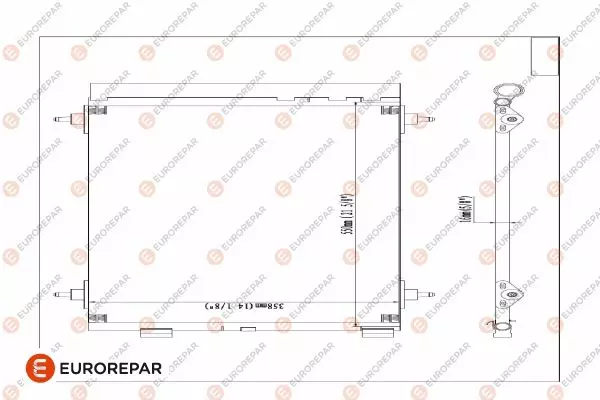 Радиатор кондиционера EUROREPAR E163364