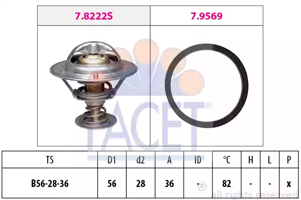 Термостат FACET 7.8222