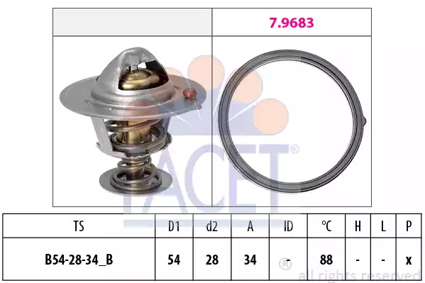 Термостат охлаждающей жидкости FACET 7.8834
